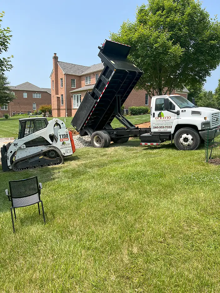Equipment on site for demolition – Landscaping and Hardscaping in Silver Spring, MD